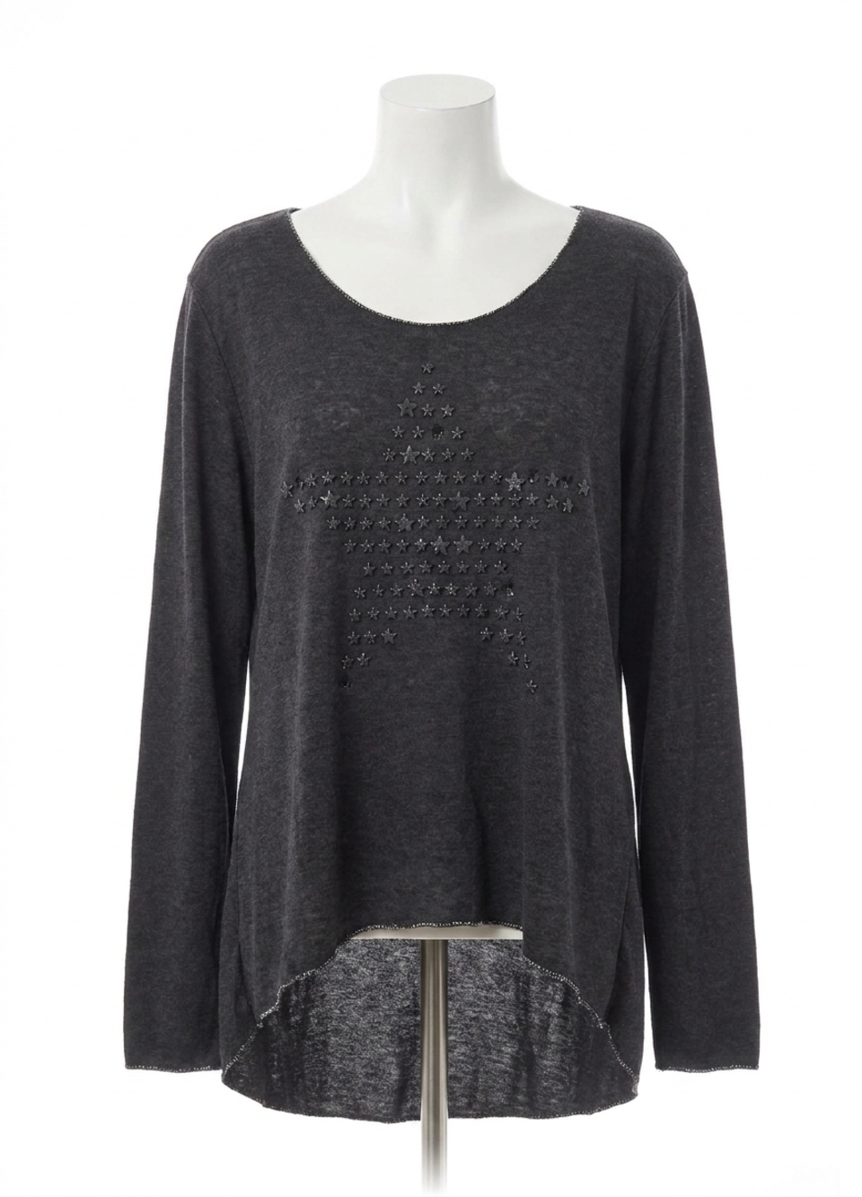 NEW VENTI6 star embossed top in black